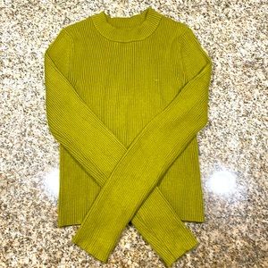 Gently used green mustard yellow turtle neck